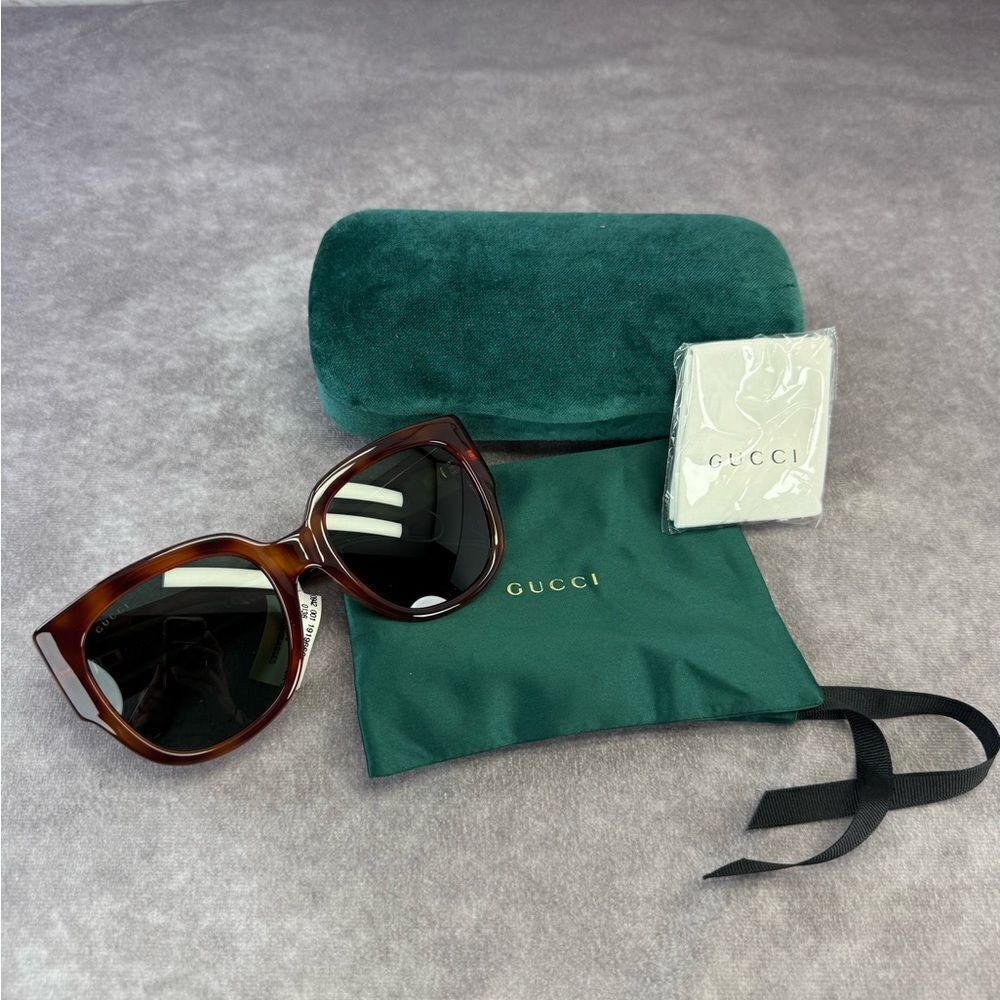 Gucci Sunglasses GG0142SA 002 Women S Havana Gucci Eyewear - Picture 10 of 11